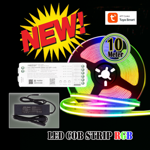 COB LEDSTRIP | 24V | IP20 | 10M - RGB COMPLEET - 9181-10meter rgb compleet