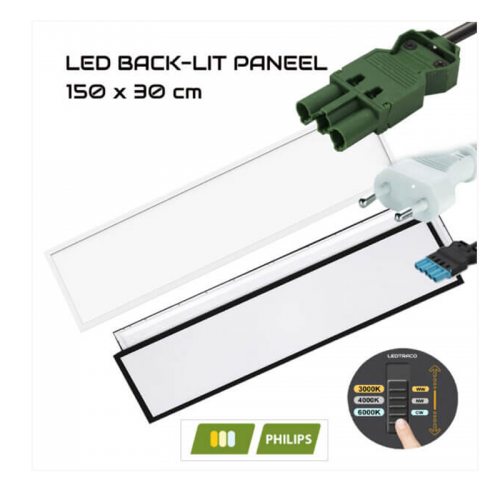 BACK-LIT LED PANEEL 150X30CM | 30W | CCT-SWITCH - 5091-swinckels 30w-150x30mm cct