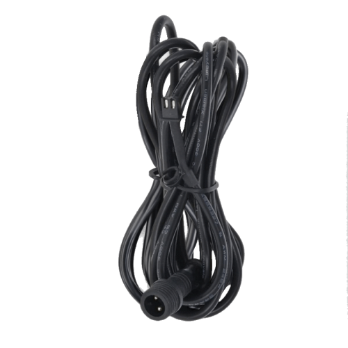 Zwarte verlengkabel 4 meter met connectoren - 3591-4 meter zwarte verlengkabel