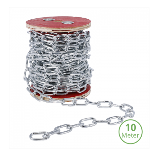 GEGALVANISEERDE KETTING 10M - 9706-gegalvaniseerde ketting 10m