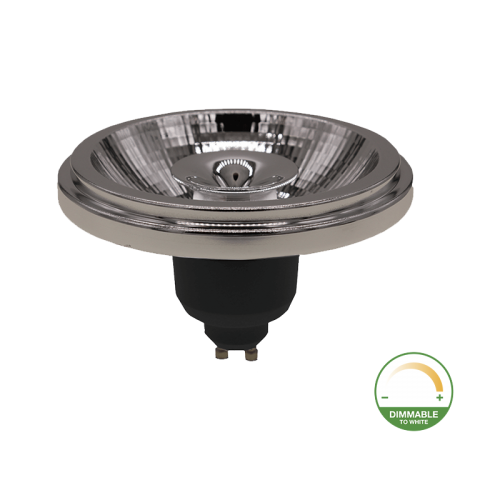 LED AR111 | GU10 | SPOT | 12W | DIM2WARM | ZWART - 6480-ar11 12w dimto warm 2000-4000k