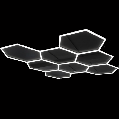 Hexagon verlichting Set 8 hexagons 280W 6000K incl. Acc - 9405-hexagon 8 stuks 