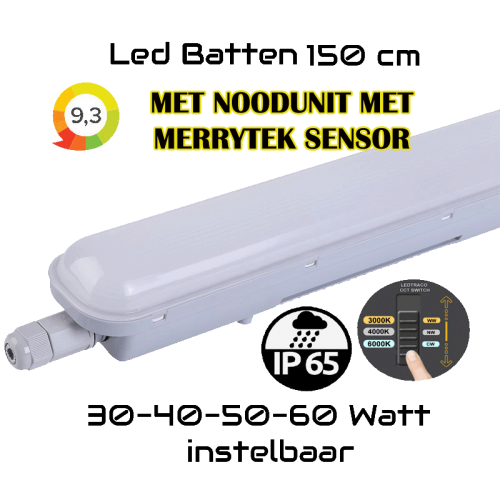 LED BATTEN | CLIFF5 | 35-60W | 150CM NOOD SENSOR - 7707-led batten | cliff5 | 35-60w | 150cm