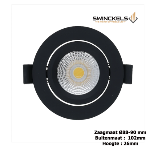 8254-led inbouwspot 82-102mm zw 