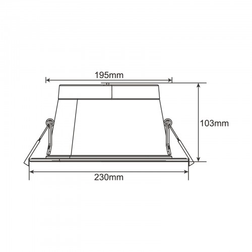 3047-downlight Ø195-220mm 