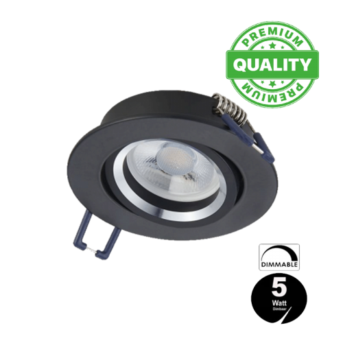 Led Inbouwspot  5.Watt Gu10 GRIJS RANDJE - 5551-sll-inb-opt-86  grijs randje