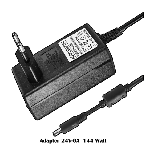 LED Adapter 24V 72W  3 Amp 1.2mtr wire + DC Plug  - 8517-sll-24v 3amp 72watt