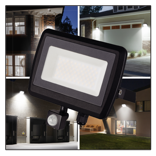 LED Floodlight -bouwlamp- met sensor 50w - 7008-sll-bouw-50watt smd sensor