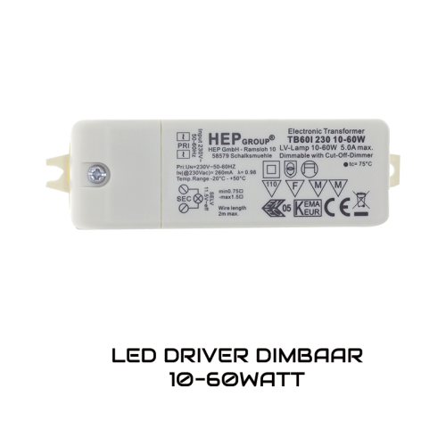 HEP DRIVER | DIMMABLE | 260mA | 10-60W - 9251-hep driver | dimmable