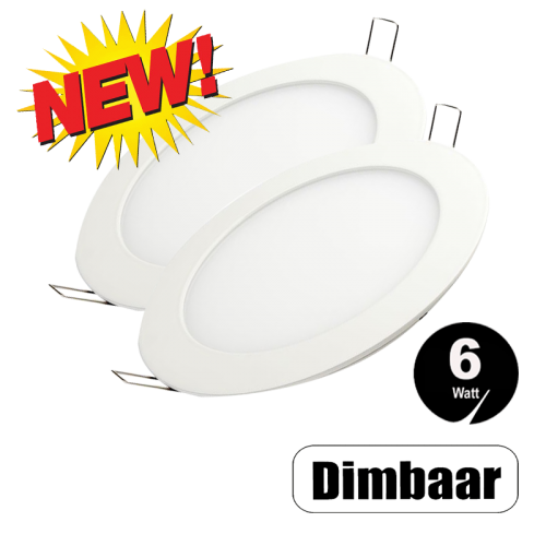 Led Panel Rond 6W Inbouw Ø105-Ø120 Dimbaar - 5182-sll-pan-inb6w-dimbaar